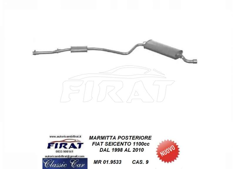 MARMITTA FIAT SEICENTO 1100 POST. (01.9533)